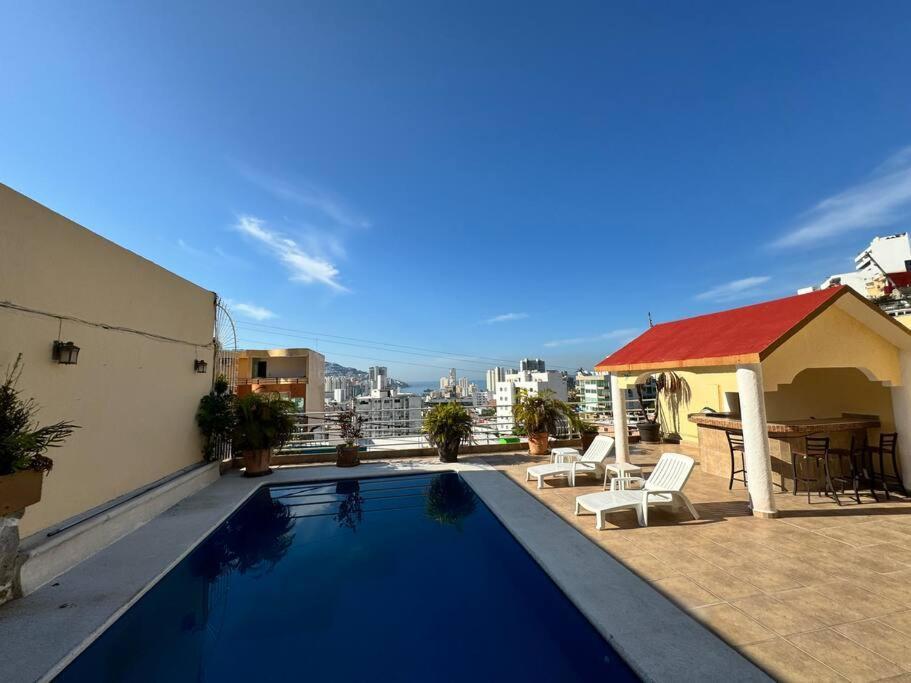 Blue Coast With Pool And Ocean View 10 To 35 P Villa Acapulco Exteriör bild